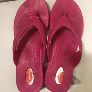 Pink flip flops